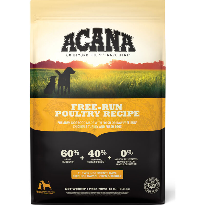 Acana Grain-Free Dry Dog Food, Free-Run Poultry, 25-lb image number null
