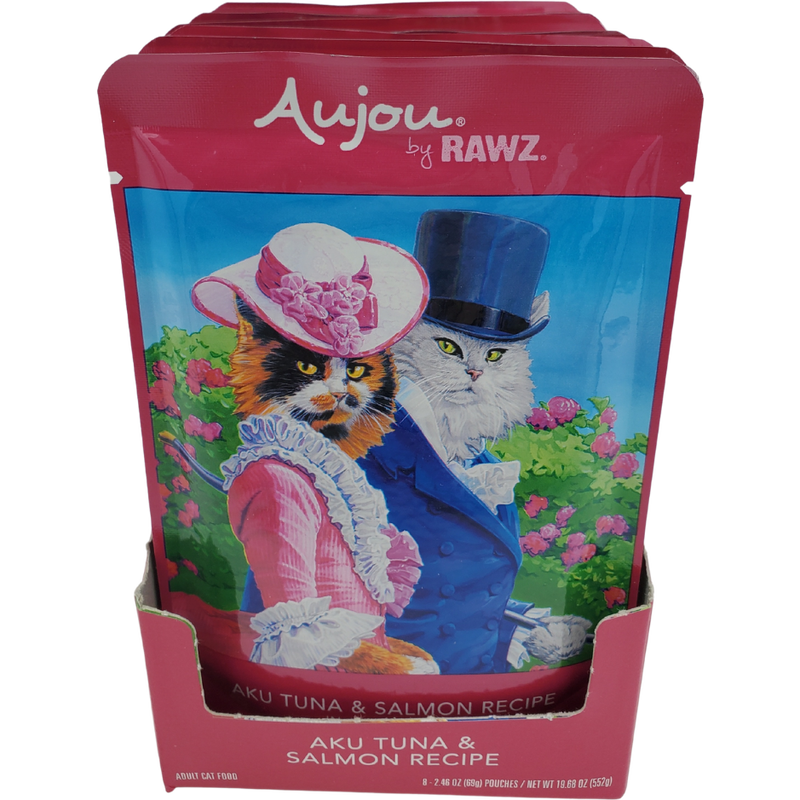 Rawz Aujou Wet Cat Food, Aku Tuna & Salmon, 2.46-oz image number null