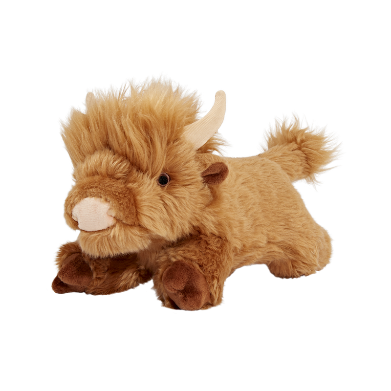 Fluff & Tuff Dog Toy, Shaggy Highland Cow image number null