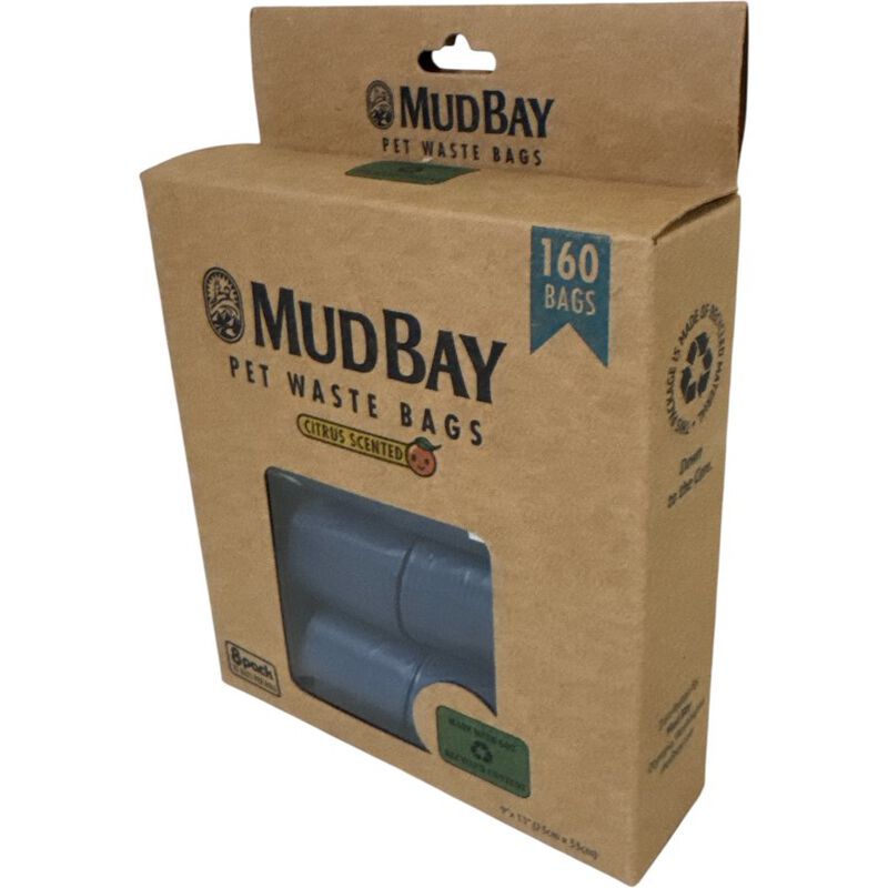 Mud Bay PCR Pet Waste Bags, Scented, 8 Rolls, 160-count image number null
