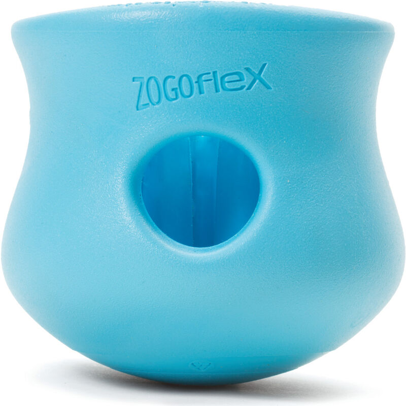 West Paw Zogoflex Toppl Dog Toy, Aqua Blue image number null