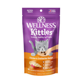Wellness Kittles Crunchy Cat Treats, Chicken & Cranberries, 2-oz
