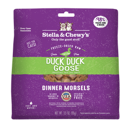 Stella & Chewy's Dinner Morsels Raw Freeze-Dried Cat Food, Duck Duck Goose