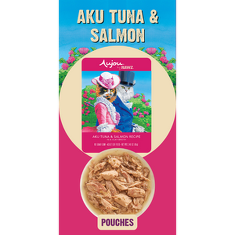 Rawz Aujou Wet Cat Food, Aku Tuna & Salmon, 2.46-oz image number null