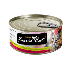 Fussie Cat Premium Canned Cat Food, Tuna & Ocean Fish, 2.8-oz