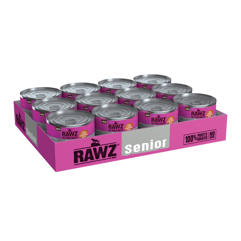 Rawz Senior Pate Canned Cat Food, Turkey Pumpkin & NZ Green Mussels, 5.5-oz image number null