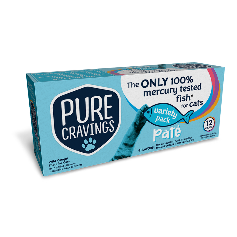 Pure Cravings Pate Canned Cat Food, Variety Pack, 3-oz, 12-pack image number null