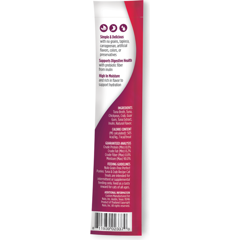 Nulo Freestyle Perfect Puree Lickable Cat Treat, Tuna & Crab, 0.5-oz image number null