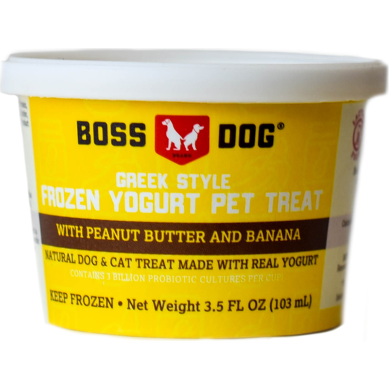 Boss Dog Frozen Yogurt Dog Treats, Peanut Butter & Banana, 3.5-oz, Single Cup image number null