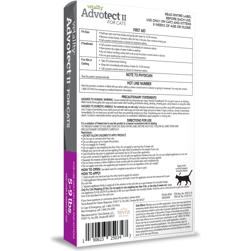 Vetality Advotect II Topical Flea Treatment for Cats image number null