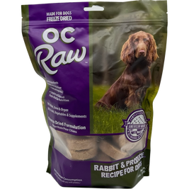 OC Raw Freeze Dried Dog Food, Rabbit and Produce, 14-oz