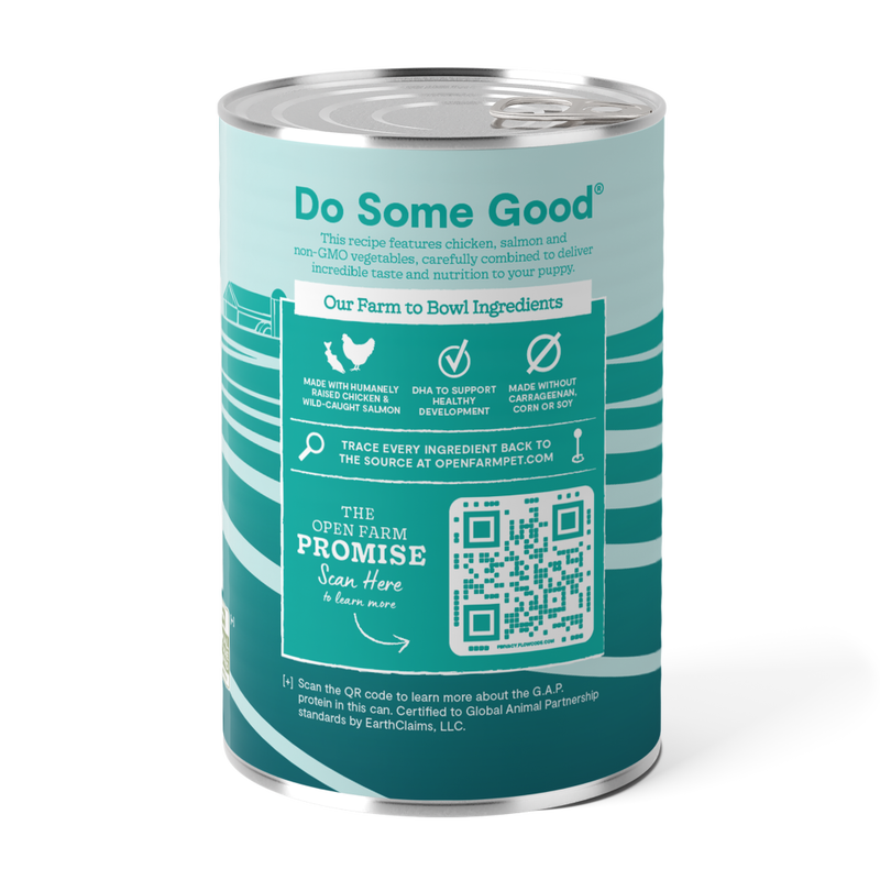 Open Farm Canned Dog Food, Puppy, Chicken & Salmon, 12.5-oz image number null