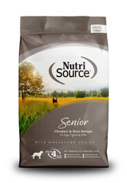NutriSource Grain Inclusive Dry Dog Food, Senior, 26-lb
