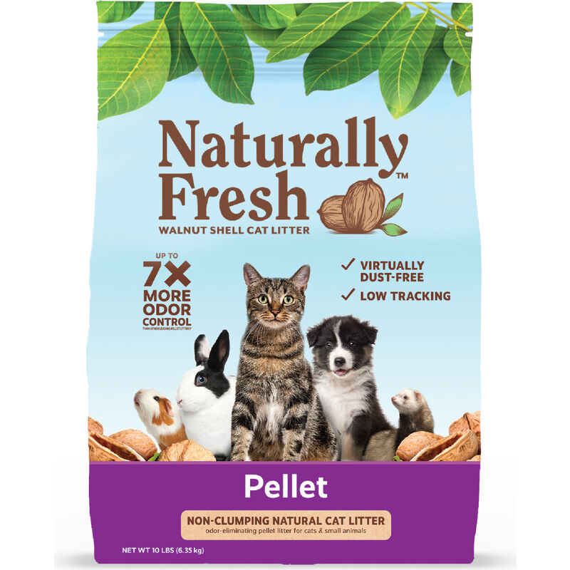 Naturally Fresh Walnut Shell Cat Litter, Pellet, 10-lb image number null