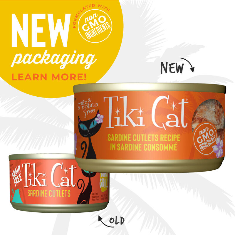 Tiki Cat Grill Canned Cat Food, Sardine Cutlets, 2.8-oz image number null