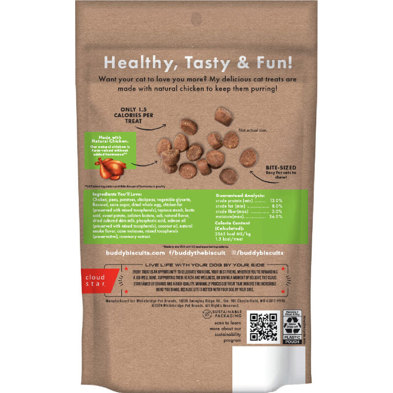Buddy Biscuits Cat Treats, Chicken, 3-oz image number null