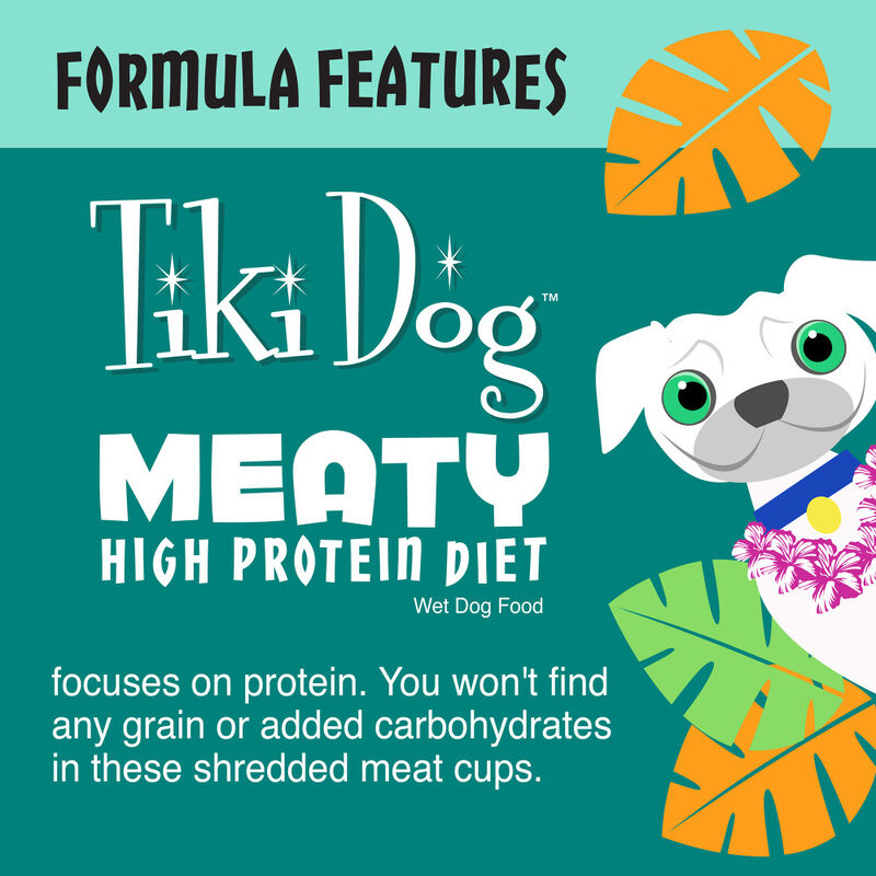 Tiki Dog Meaty Wet Dog Food, Chicken & Duck, 3-oz image number null