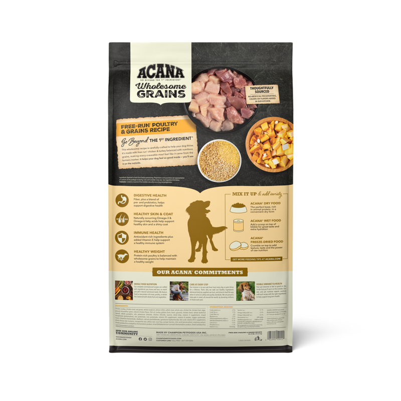Acana Wholesome Grains Dry Dog Food, Free-Run Poultry image number null