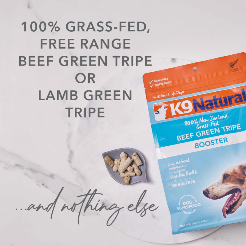 K9 Natural Booster Freeze-Dried Dog Food Topper, Lamb Green Tripe, 7-oz image number null