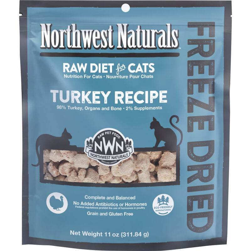 Northwest Naturals Raw Freeze-Dried Cat Food, Turkey, 11-oz image number null