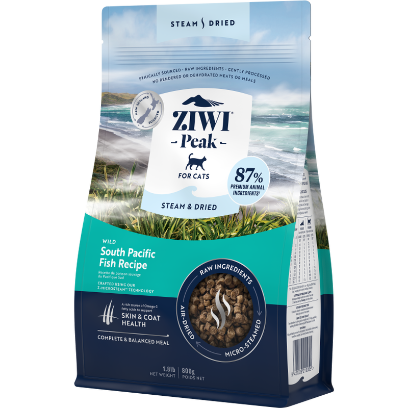 ZIWI Peak Steam & Dried Cat Food, South Pacific Fish image number null