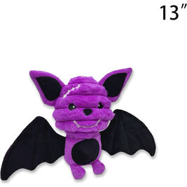 Petlou Halloween Zoo Friends Dog Toy, Bat, 13-in