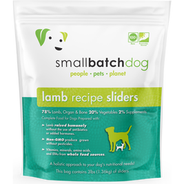 Small Batch Raw Frozen Dog Food, Sliders, Lamb