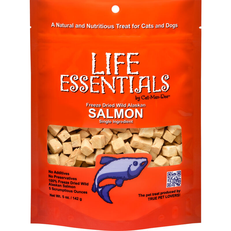 Life Essentials Freeze-Dried Cat & Dog Treats, Salmon, 5-oz image number null
