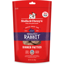 Stella & Chewy's Dinner Patties Raw Freeze-Dried Dog Food, Absolutely Rabbit
