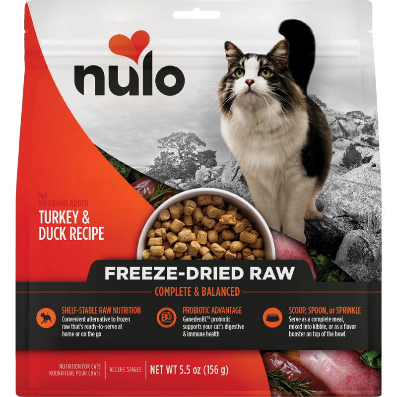 Nulo Grain-Free Freeze-Dried Raw Cat Food, Turkey & Duck image number null