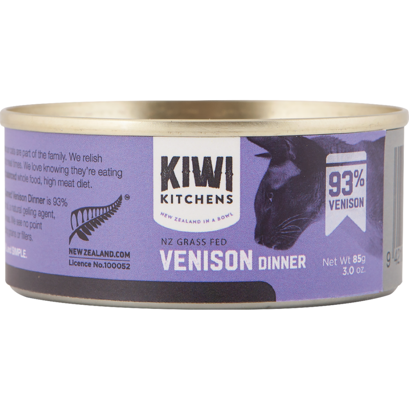 Kiwi Kitchens Canned Cat Food, Venison, 3-oz image number null