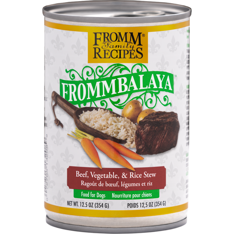 Fromm Frommbalaya Canned Dog Food, Beef, Vegetable, & Rice Stew, 12.5-oz image number null