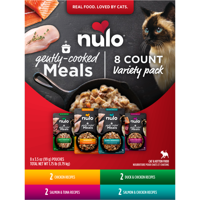 Nulo Gently Cooked Wet Cat Food Variety Pack, 3.5-oz, 8-pack image number null