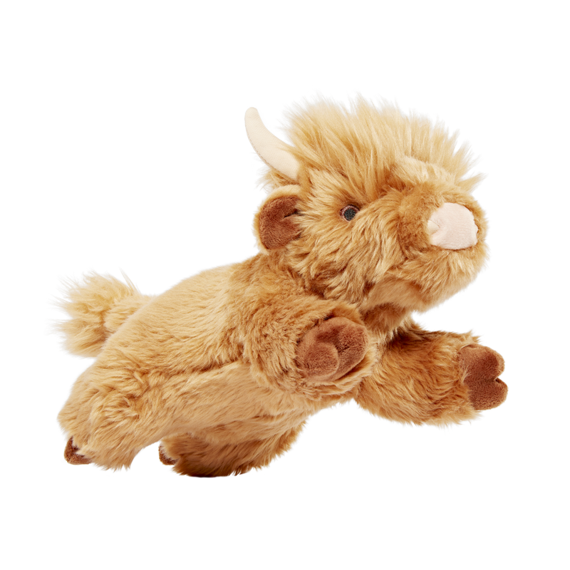 Fluff & Tuff Dog Toy, Shaggy Highland Cow image number null