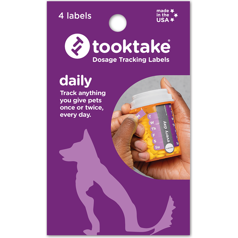Tooktake Dosage Reminder Labels, Daily, 4-count image number null