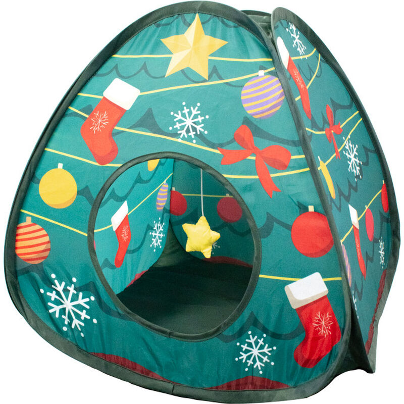 Great & Small Holiday Cat Play Tent, Christmas Tree image number null