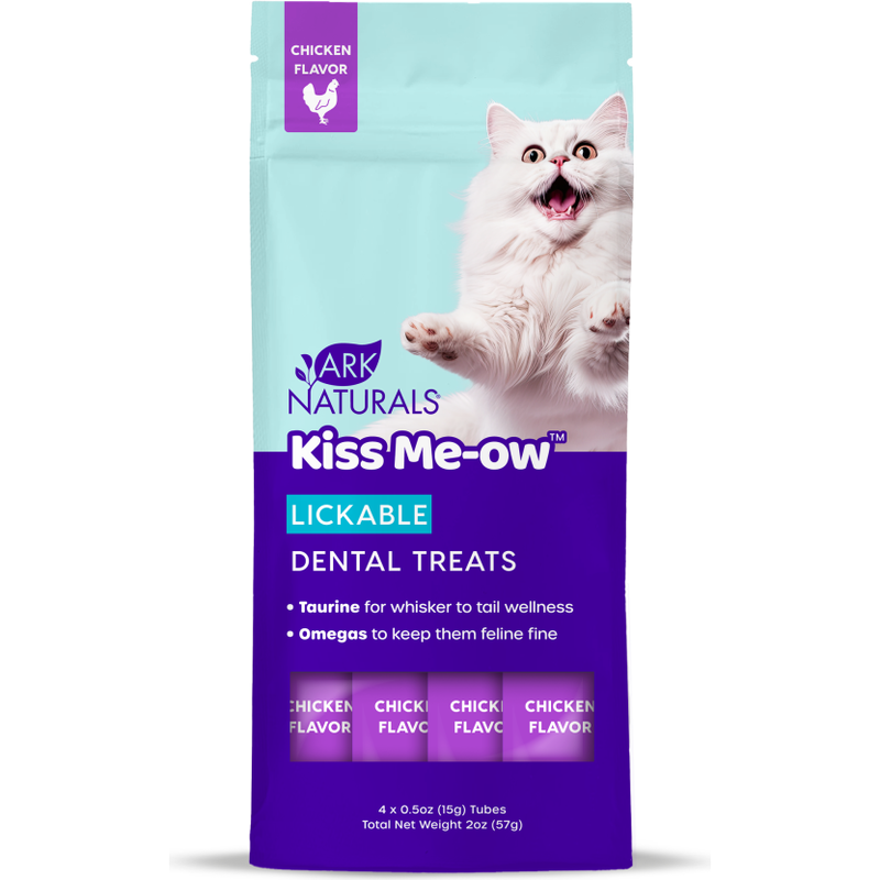 Ark Naturals Kiss Me-ow Lickable Dental Cat Treats, Chicken, 3-oz image number null