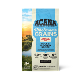 Acana Wholesome Grains Dry Dog Food, Limited Ingredient Duck & Pumpkin