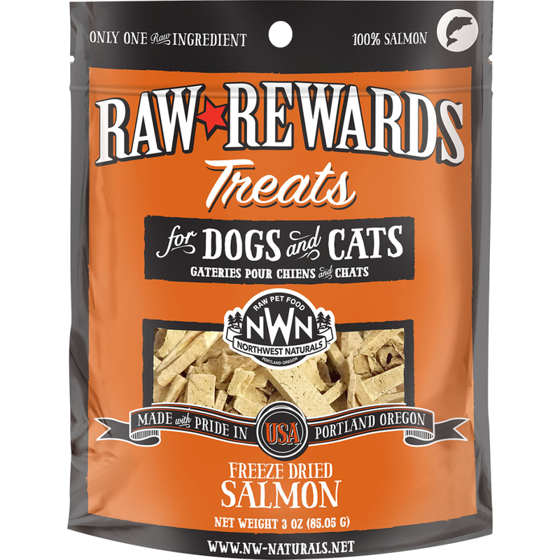 Northwest Naturals Raw Rewards Freeze-Dried Dog & Cat Treats, Salmon, 2.5-oz image number null