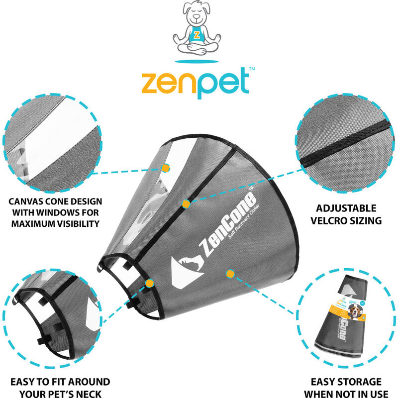 ZenPet Zen Cone Soft Recovery Pet Collar image number null