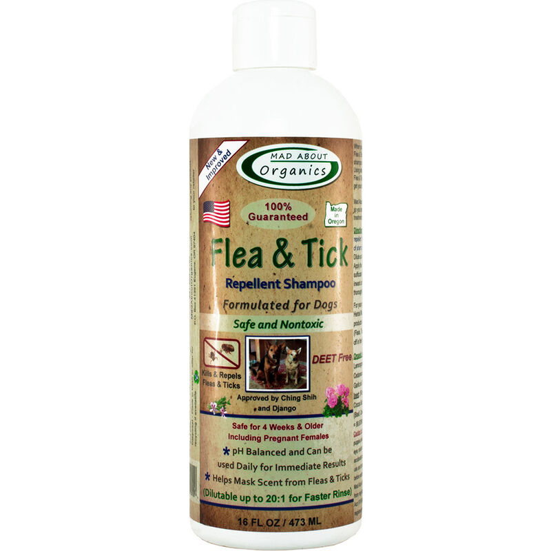 Mad About Organics Flea & Tick Repellent Dog Shampoo, 16-oz image number null