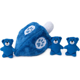 ZippyPaws Holiday Hanukkah Burrow Dog Toy, Dreidel