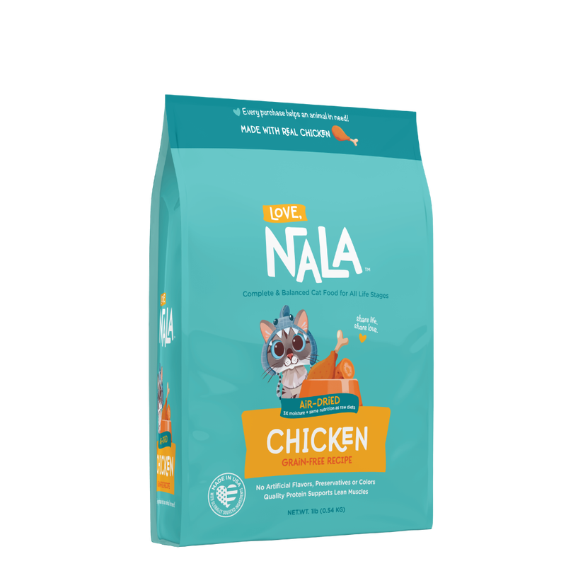 Love Nala Air Dried Cat Food, Chicken, 1-lb image number null