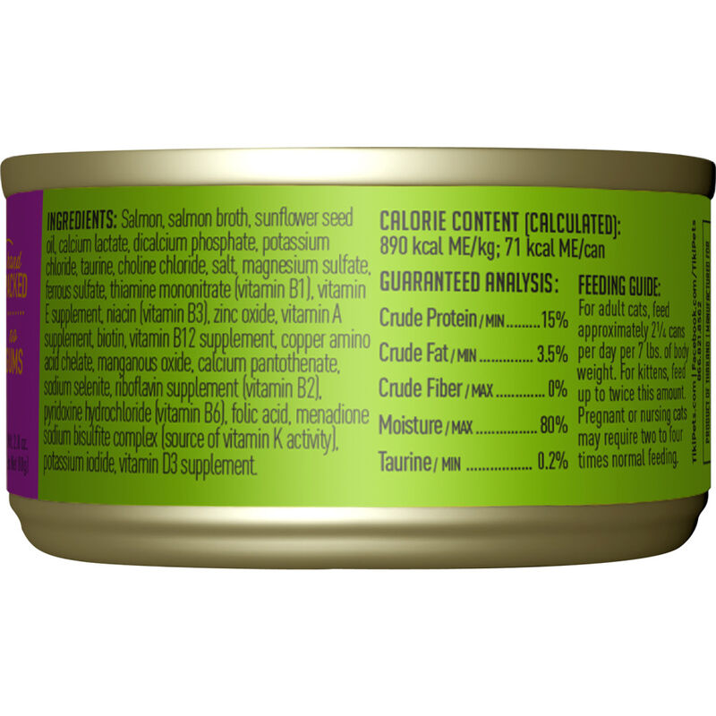 Tiki Cat Luau Canned Cat Food, Wild Salmon image number null