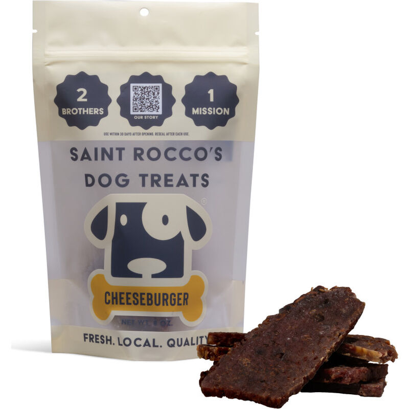 Saint Rocco's Dog Treats, Cheeseburger, 8-oz image number null