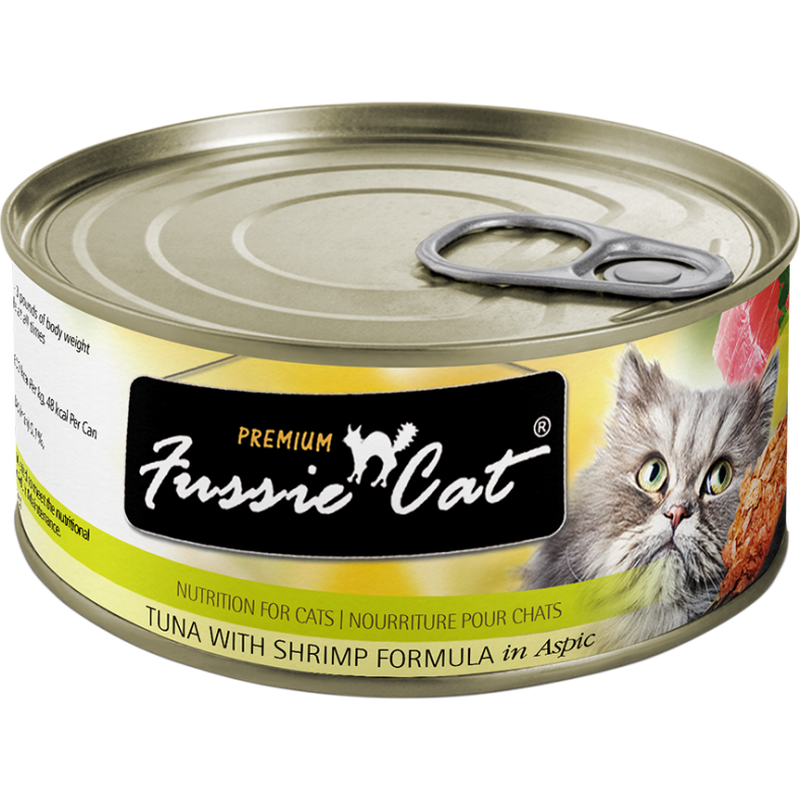 Fussie Cat Premium Canned Cat Food, Tuna & Shrimp, 2.8-oz image number null