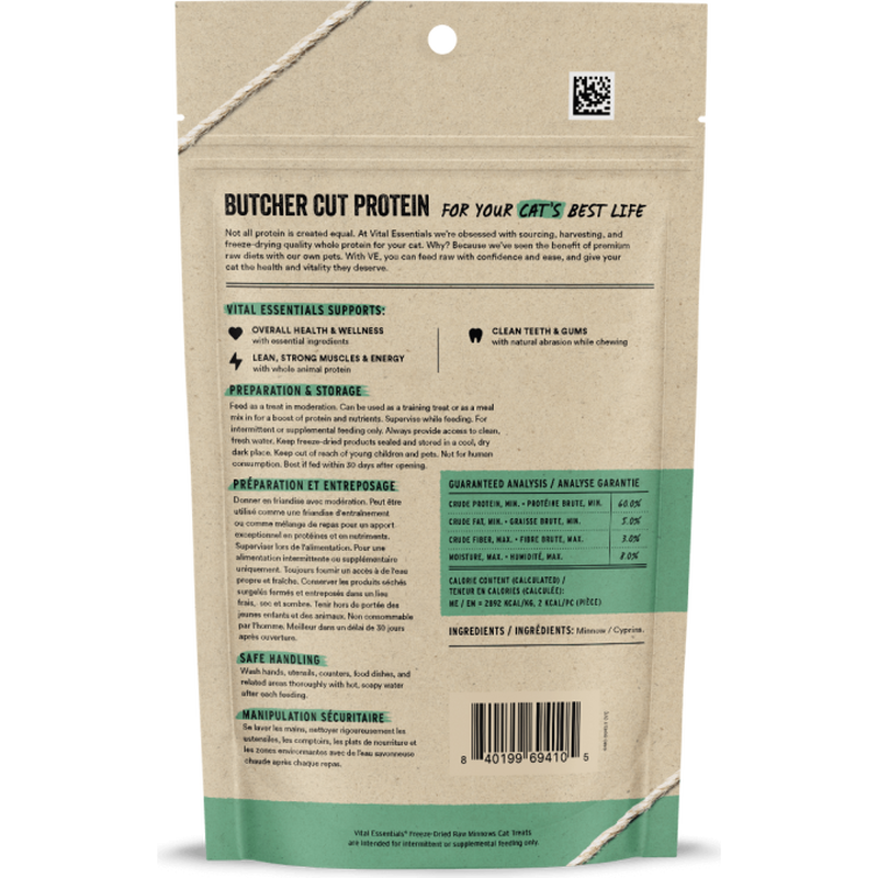 Vital Essentials Raw Freeze-Dried Cat Treats, Minnows, 1-oz image number null