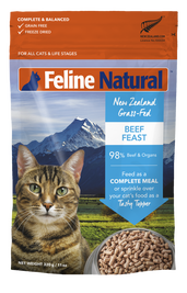 Feline Natural Freeze-Dried Cat Food, Beef, 11-oz