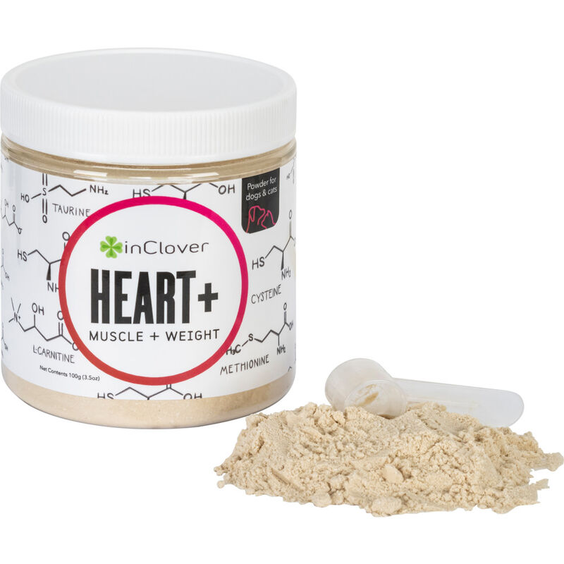 InClover Powder Dog & Cat Supplement, Heart+, Muscle + Weight, 100-g image number null