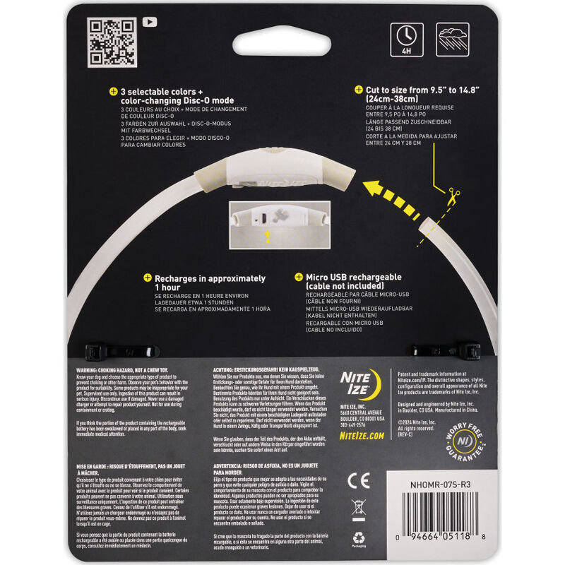 Nite Ize NiteHowl Rechargeable LED Dog Safety Necklace, Disc-O Select image number null